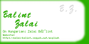 balint zalai business card